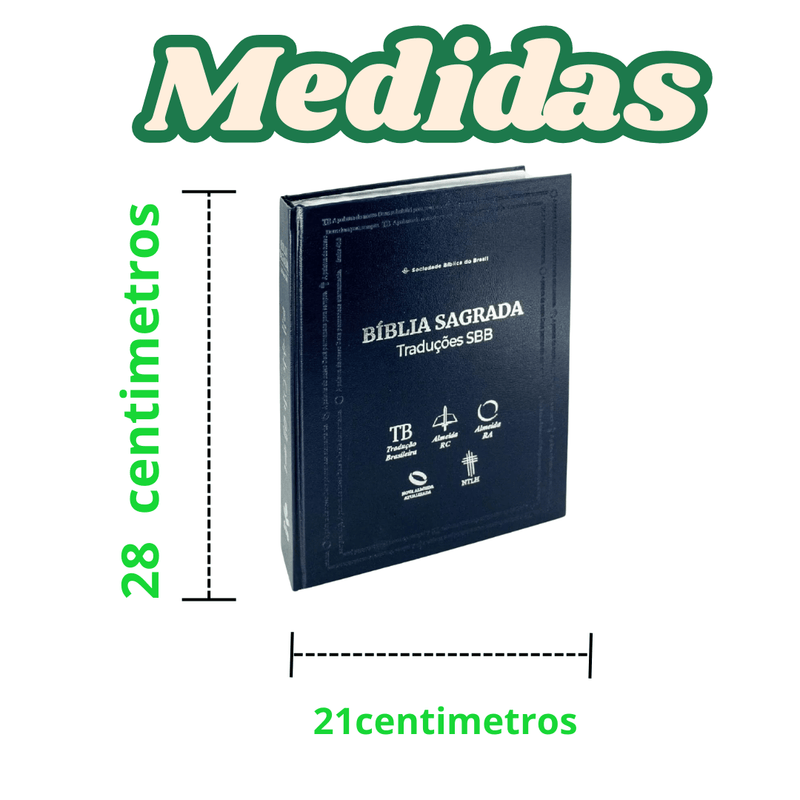 Bíblia de Capa Dura com 5 Traduções TB/ARC / RA / NAA / NTLH