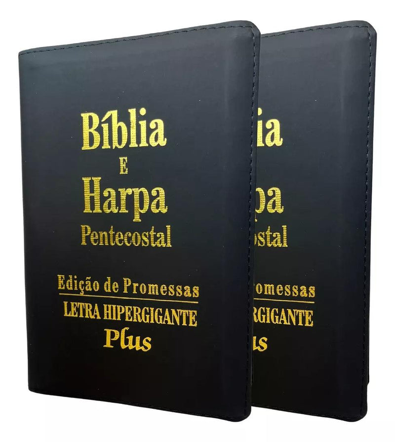 BÍBLIA SAGRADA PENTECOSTAL COM HARPA, ZIPER E LETRAS HIPERGIGANTES - A LOJA DAS BÍBLIAS