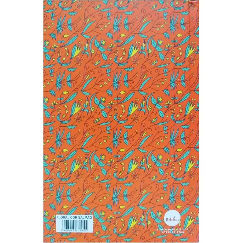 Bíblia Sagrada NVI - Capa Dura Slim, Floral Salmão